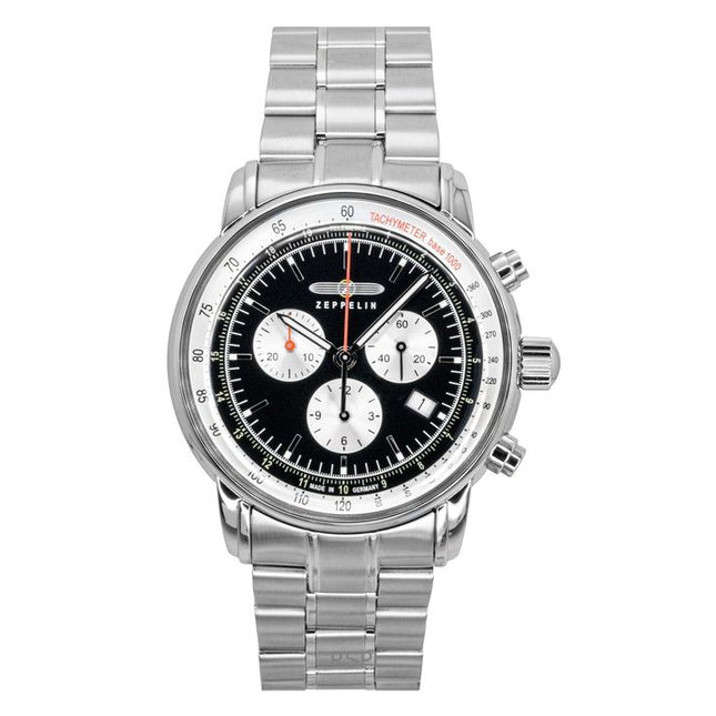 Zeppelin LZ 14 Marine Chronograph Stainless Steel Black Dial Quartz 8888MB2 Men's Watch
