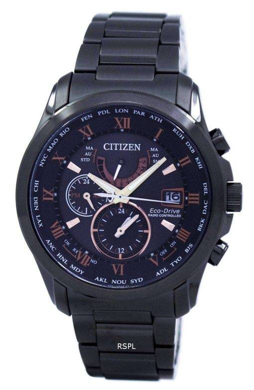 Citizen Eco-Drive Radio Controlled Perpetual Calendar World Time AT9085-53E Men's Watch