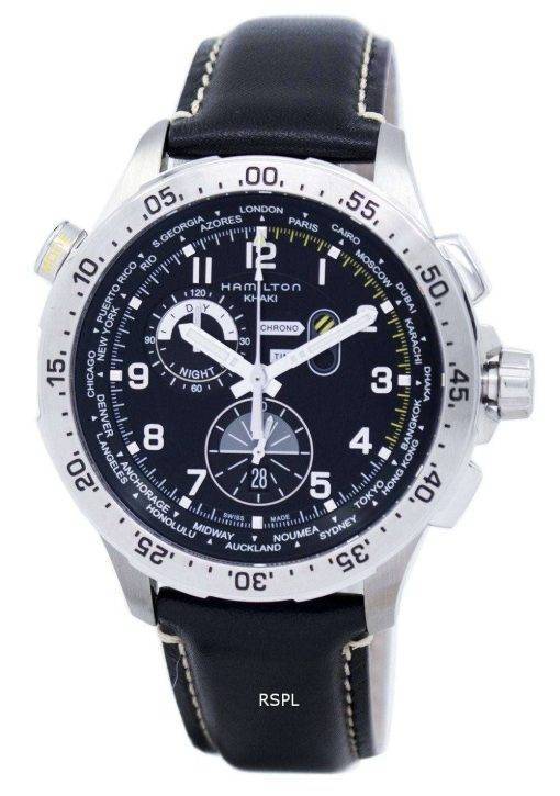 Hamilton Khaki Aviation Worldtimer Chrono Quartz H76714735 Men's Watch