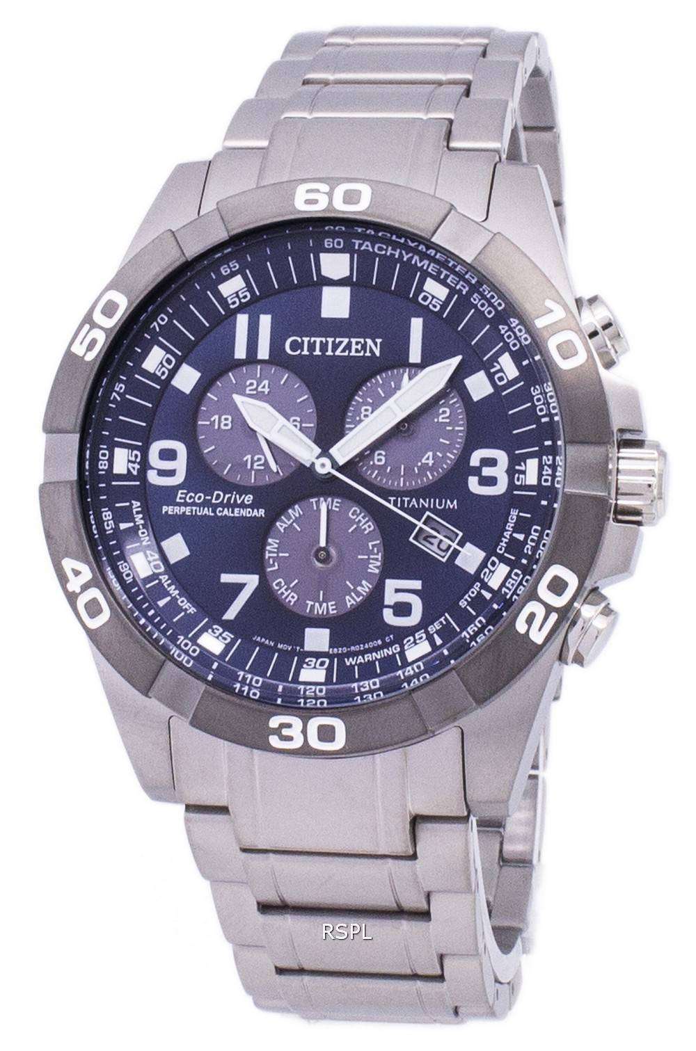 Citizen Brycen Eco-Drive Titanium Chronograph Perpetual Calendar BL5558-58L  Men's Watch