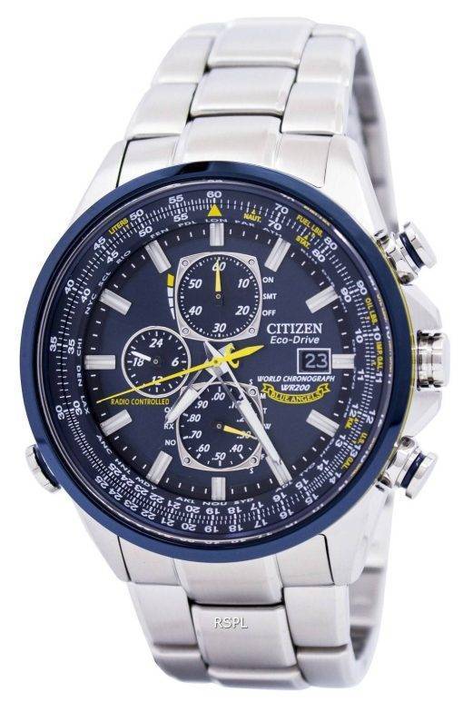 Citizen World Chronograph AT8020-54L Eco-Drive Blue Angels Radio Controlled Mens Watch