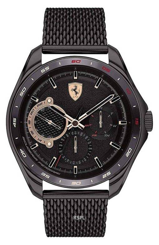 Ferrari Scuderia Speedracer Black Dial Stainless Steel Quartz 0830686 Mens Watch