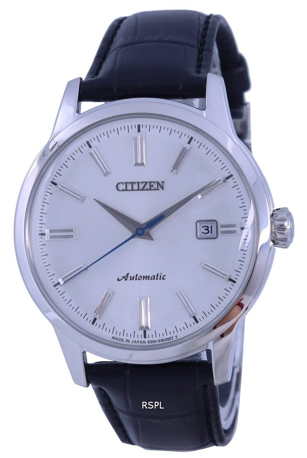 Citizen Classic Silver/White Dial Leather Strap Automatic NK0000-10A Men's  Watch