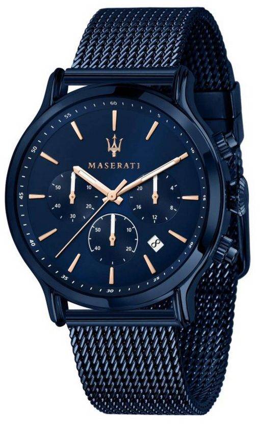 Maserati Blue Edition Chronograph Blue Dial Quartz R8873618010 100M Mens Watch