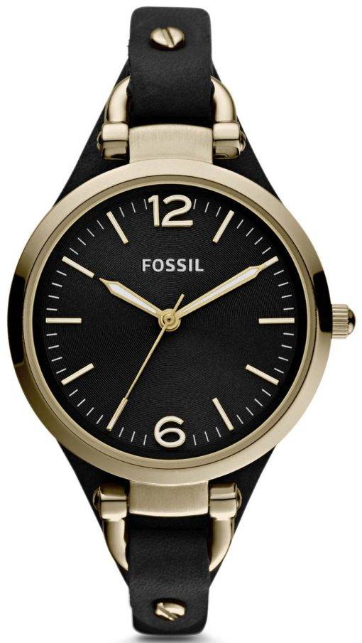 Fossil Georgia Black Dial Gold-Tone ES3148 Womens Watch