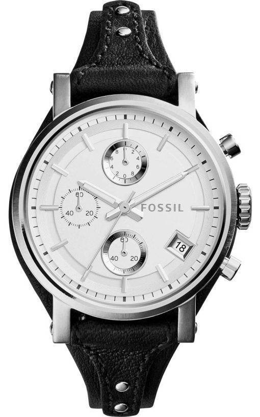 Fossil Original Boyfriend Quartz Chronograph Leather Strap ES3817 Womens Watch