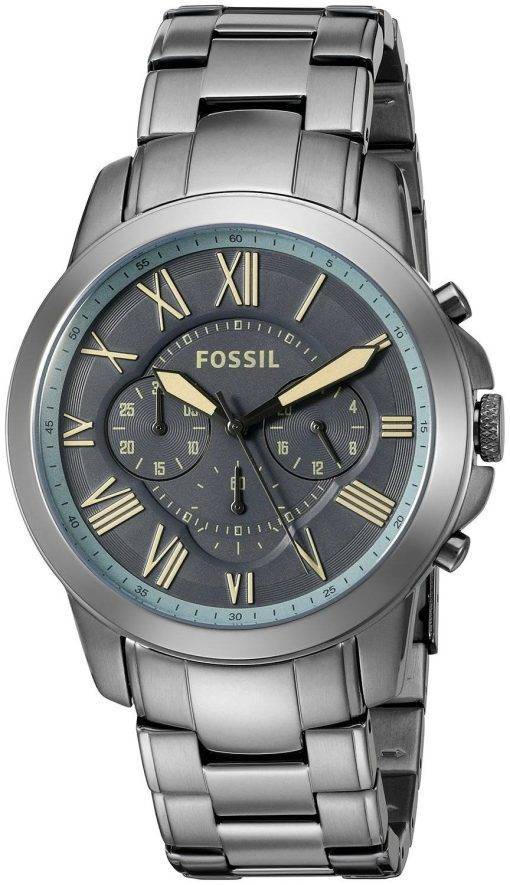 Fossil Grant Chronograph Quartz Gunmetal Dial FS5185 Men's Watch