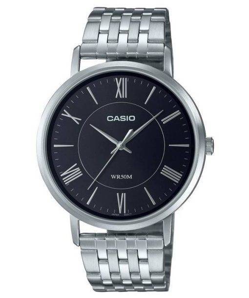 Casio Analog Black Dial Stainless Steel Quartz MTP-B110D-1A MTPB110D-1 Men's Watch