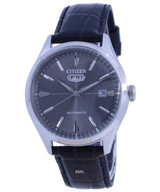Citizen C7 Black Dial Leather Strap Automatic NH8390-20H Men's Watch