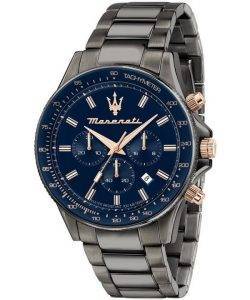 Maserati Sfida Chronograph Stainless Steel Blue Dial Quartz R8873640001 100M Men's Watch