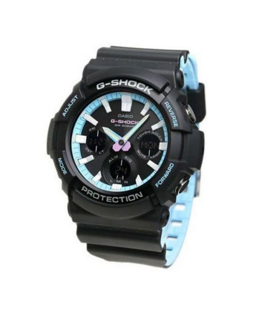 Casio G-Shock Analog Digital Resin Strap Black Dial Solar GAS-100PC-1A Men's Watch