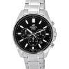 Casio Edifice Standard Chronograph Stainless Steel Black Dial Quartz EFV-650D-1A 100M Mens Watch