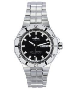 Edox Delfin The Original Day Date Black Dial Automatic Diver's 88008 3M NIN 200M Men's Watch